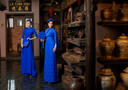 Những mẫu áo dài xanh Thái Tuấn đẹp nhất hiện nay