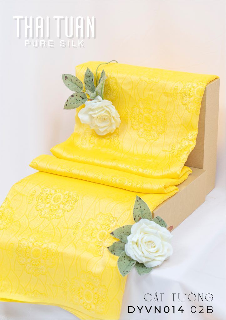 vải lụa Thái Tuấn Pursilk màu vàng