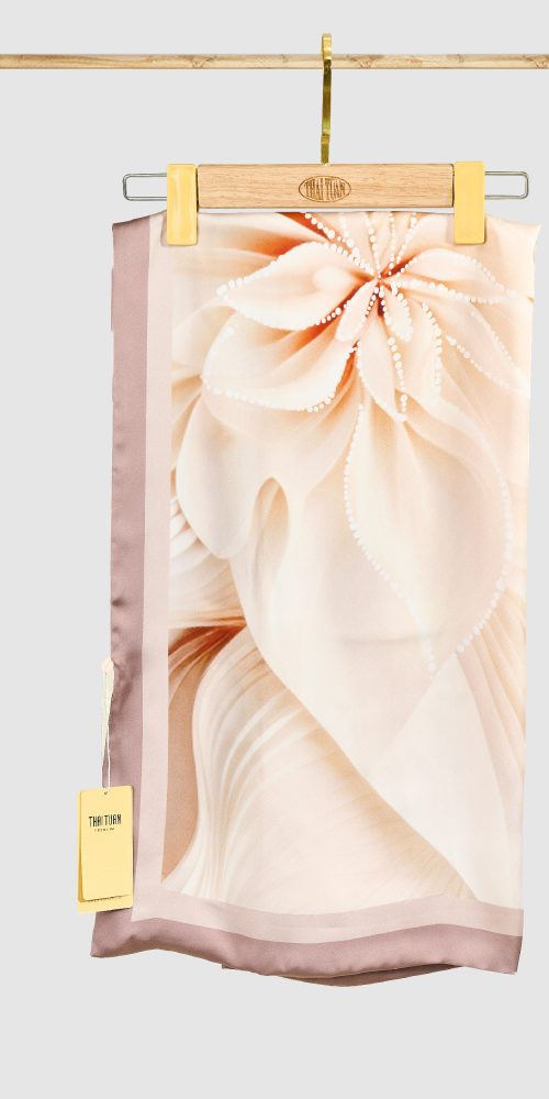 Khăn Choàng Chữ Nhật 2 Lớp In Hoa Văn | 2S72HAB2R01B